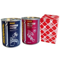 FEBI BILSTEIN 178639 Ölfilter MANNOL Spülung + Additiv Öl für BENTLEY