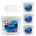 Chlortabletten Multifunktion Quattro Tabs 3in1 Pool Pflege Schwimmbad Chlor 20Kg