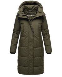 Marikoo Damen Winter Steppmantel Jacke Parka Recycelt Warm Mantel Kapuze Laryaa