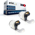 2x kompatible Label Etiketten Rollen für Brother P-Touch-QL-1050-N Solutions Off