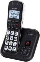 Emporia GD61AB Senioren Schnurlos DECT Telefon mit Anrufbeantworter Schwarz