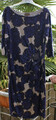 PHASE EIGHT Kleid Feinstrick blau schwarz grau floral LUXUS Gr.UK 12 / 40 NEU