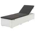 Poly Rattan Sonnenliege mit Auflage Gartenliege Liege Liegestuhl Relaxliege