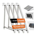 4X Flachem Kopf Balkonkraftwerk Geländer 114cm 118cm Solarmodul Halterung Balkon