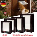 Katzenklappe Katzentür Hundeklappe S-XL Eingangskontrolle 4-Wege System Katzen