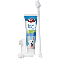 Trixie Hunde Zahnpflegeset Zahnpasta Hundezahnbürste Hundezahnpflege 4 Sorten