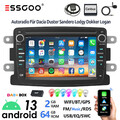 DAB+ 64G Android 13 Autoradio Carplay NAVI Für Dacia Duster Dokker Sandero Lodgy