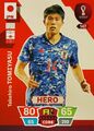 Takehiro Tomiyasu HERO - Panini Adrenalyn XL Katar Basiskern Nr. 147 Japan