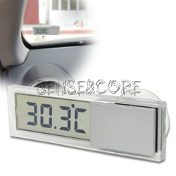 LCD Digital Display Temperatur Messgerät Indoor/Outdoor Saugnapf KFZ Thermometer
