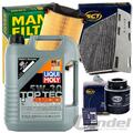 FILTERSET+LIQUI MOLY 5W30 ÖL für 1.2 1.4 TSI TFSI AUDI A3 TOURAN PASSAT GOLF 6