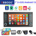 2+32G Android 13 CarPlay Autoradio +kam Für VW Touareg 7L T5 Multivan California