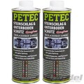 2x1L PETEC STEINSCHLAG UNTERBODENSCHUTZ KAUTSCHUK SAUGDOSE ÜBERLACKIERBAR BLACK