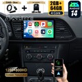 DAB+ 64G Android 14 Autoradio CarPlay Navi Kam Für Seat LEON 3 5F1 5F5 2012-2019