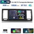DAB Android 14 Autoradio 6+128G Carplay Navi GPS Für VW T6 Transporter VI Kasten