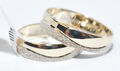 1 Paar Trauringe Eheringe Hochzeitsringe Gold 333 - Bicolor - Breite: 5 mm - WOW