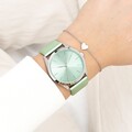 Oozoo Damen Armbanduhr Timepieces Analog Leder mintgrün UOC11336