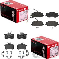 BREMBO BREMSBELÄGE VORNE+HINTEN passend für CITROEN C8 PEUGEOT 807 FIAT LANCIA