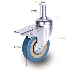4x Rollen mit Gewindestift Transportrollen Laufrollen Möbelrollen Lenkrollen DHL