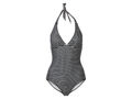 esmara® Damen Badeanzug, pflegeleichte Qualität (schwarz gemustert, 38) - B-Ware