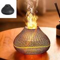 Flammen Aroma Diffusor, Ätherische Öle Diffuser Luftbefeuchter mit 7 Farben LED