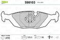 VALEO 598103 Bremsbeläge Satz Hinten für BMW 3 Cabrio (E30) 3 Limousine (E30)
