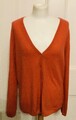 Peter Hahn 100 % Kaschmir Mandarine Koralle klassische Strickjacke Größe Medium