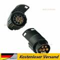 KFZ Adapter von 7-polig (Fahrzeug) auf 13-polig (Anhänger) PKW kurze Ausführung