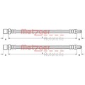 2X METZGER BREMSSCHLÄUCHE VORNE BEIDSEITIG PASSEND FÜR ABARTH 500 500C FIAT 500