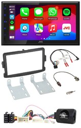 JVC Bluetooth 2DIN Lenkrad DAB USB Autoradio für Dacia ab 2012 schwarz