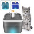 2L Haustier Trinkbrunnen Katzen Hunde Wasserspender Automatisch mit LED Licht