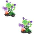  Set of 2 Aquariumpflanzen Künstliche Dekorationen Für Aquarienpflanzen