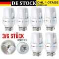 3/6x Thermostatkopf Heizkörper Regler Thermostat Kopf Heizung Ventil M30 x 1,5mm