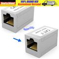 2x CAT 7 Netzwerk RJ45 Verbinder für Patchkabel LAN Netzwerkkabel Kupplung DSL ~