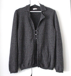 CANDA C&A Damen Strickjacke Cardigan 40% Kaschmir 20% Wolle Strassknöpfe Gr. L