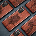 Schutzhülle Für Samsung Galaxy S25 S24 S23 S22 S21 S20 Ultra Holz Silikon Cover