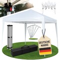 Faltpavillon 3x3m Pop Up Pavillon faltbar, Partyzelt höhenverstellbar, UV 50+