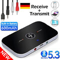 Bluetooth 5.3 Transmitter Empfänger Sender 2in1 Aux RCA Kabel Audio Adapter TV