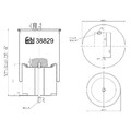FEBI BILSTEIN Federbalg Luftfederung 38829 Hinten Links & Hinten Rechts 320 &