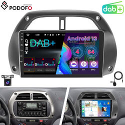 DAB+ 4+64GB Android 13 Autoradio GPS Navi Carplay WIFI Für Toyota RAV4 2000-2004