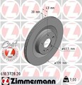 2x ZIMMERMANN Coat Z 610.3728.20 Bremsscheiben Hinten 320mm