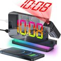 7,4" Digital Projektionswecker RGB LED Wecker mit Zeitprojektion Uhrenwecker