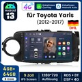 4+64G Für Toyota Yaris 2011-2018 Autoradio Android13 Carplay GPS NAVI DAB 8Kern