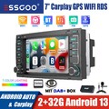 DAB+ Android 13 Carplay Autoradio GPS Nav Für VW Touareg T5 Transporter Multivan