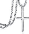 Kreuz Kette Herren Damen 925 Silber Kreuz Anhänger Halskette Edelstahl Kette Kre