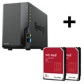 Synology DiskStation DS224+ 2 Einschübe NAS-Server Leergehäuse + 24TB WD RED