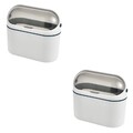  2 Count Desktop-Mülleimer Büro Mann Küchenmüll Kann Abfallbehälter Mit Deckel
