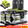 2X 18V 12,0Ah Akku für RYOBI One Plus Lithium HP RB18L50 P108 Batterie/Ladegerät