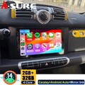 2+32G Android 14 Autoradio Für Smart Fortwo 451 2011-2015 Carplay Navi Bluetooth