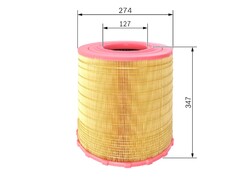 BOSCH Luftfilter F 026 400 284 Filtereinsatz für ATEGO MERCEDES AXOR