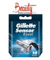 Gillette Sensor Excel Rasierklingen für Herren 10er Pack Nachfüllklingen Blau -216665